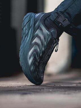 Hoka One One U Project Clifton Mesh Running Sneakers Black Womens 7.5 Mens 6.5